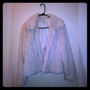 White Faux Fur Coat
